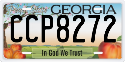 GA license plate CCP8272