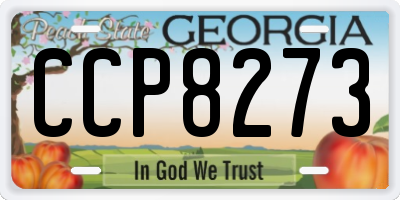 GA license plate CCP8273
