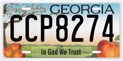 GA license plate CCP8274