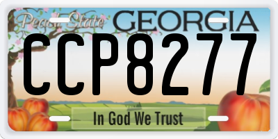 GA license plate CCP8277