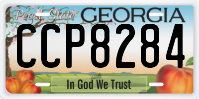 GA license plate CCP8284