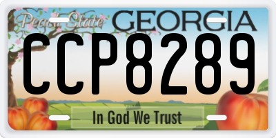 GA license plate CCP8289