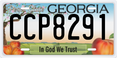 GA license plate CCP8291