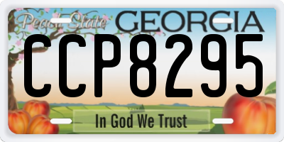 GA license plate CCP8295