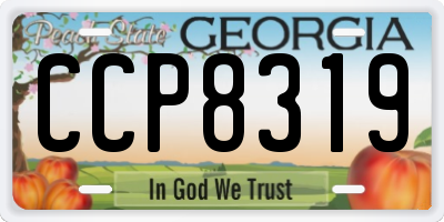 GA license plate CCP8319