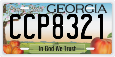 GA license plate CCP8321