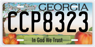 GA license plate CCP8323
