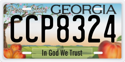 GA license plate CCP8324