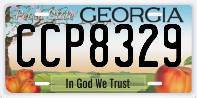 GA license plate CCP8329