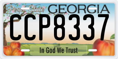 GA license plate CCP8337