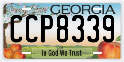 GA license plate CCP8339