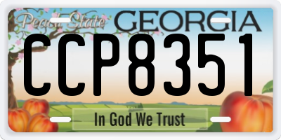 GA license plate CCP8351