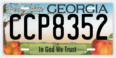 GA license plate CCP8352