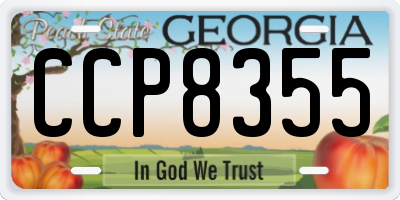 GA license plate CCP8355