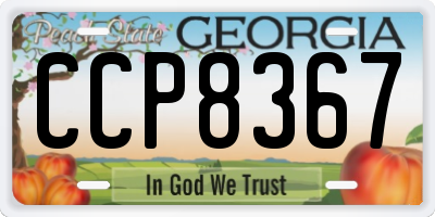 GA license plate CCP8367