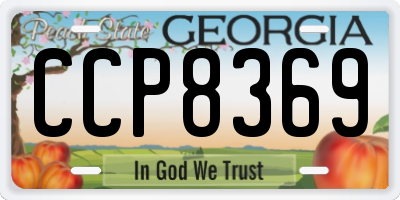 GA license plate CCP8369