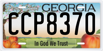 GA license plate CCP8370