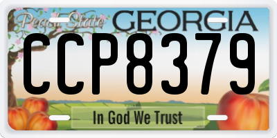 GA license plate CCP8379