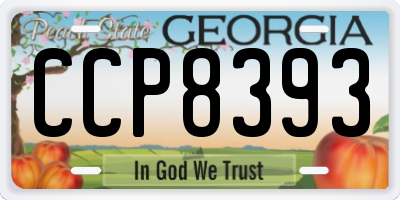 GA license plate CCP8393