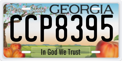 GA license plate CCP8395
