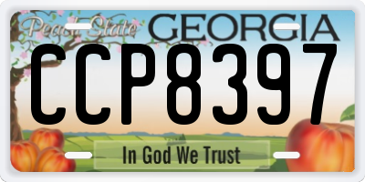 GA license plate CCP8397