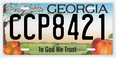 GA license plate CCP8421