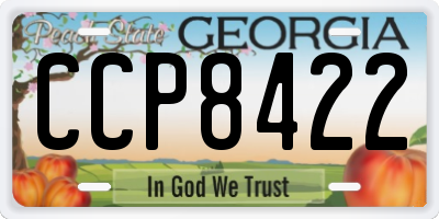 GA license plate CCP8422