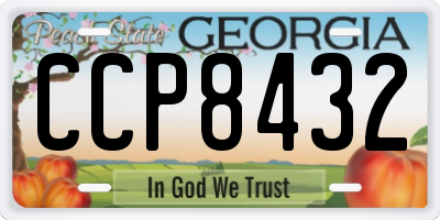 GA license plate CCP8432