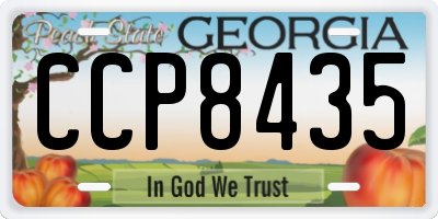 GA license plate CCP8435