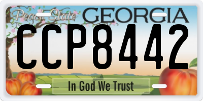 GA license plate CCP8442