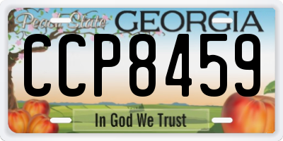 GA license plate CCP8459