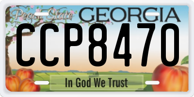 GA license plate CCP8470