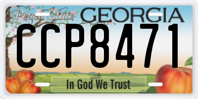 GA license plate CCP8471