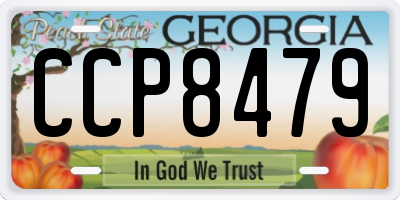 GA license plate CCP8479