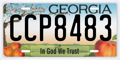 GA license plate CCP8483