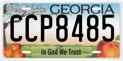GA license plate CCP8485