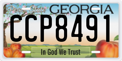 GA license plate CCP8491