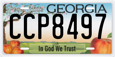 GA license plate CCP8497