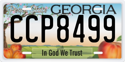 GA license plate CCP8499