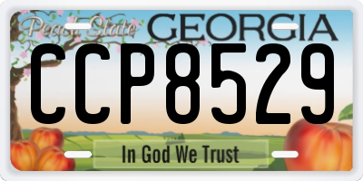 GA license plate CCP8529
