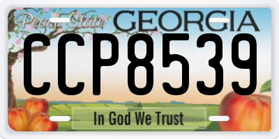 GA license plate CCP8539