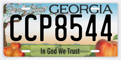 GA license plate CCP8544