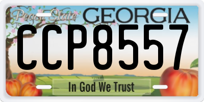GA license plate CCP8557