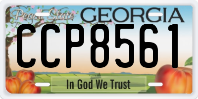 GA license plate CCP8561