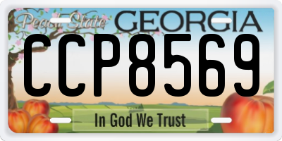 GA license plate CCP8569