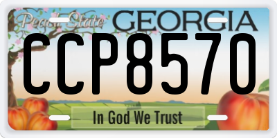 GA license plate CCP8570