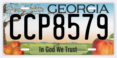 GA license plate CCP8579