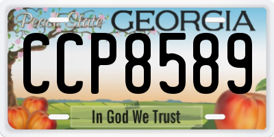 GA license plate CCP8589