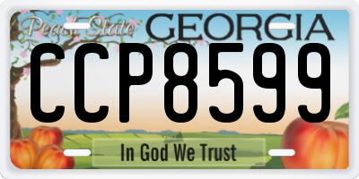 GA license plate CCP8599