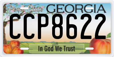 GA license plate CCP8622